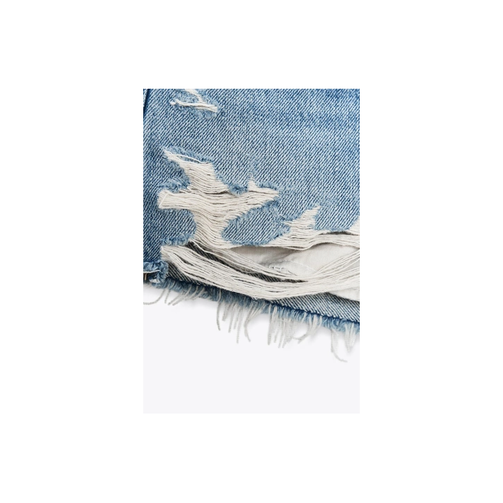 ДЖИНСОВЫЕ ШОРТЫ TRF С РАЗРЕЗАМИ, СРЕДНЯЯ ПОСАДКА