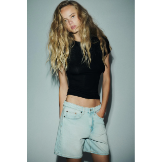 ДЖИНСОВЫЕ БЕРМУДЫ TRF СО СРЕДНЕЙ ПОСАДКОЙ