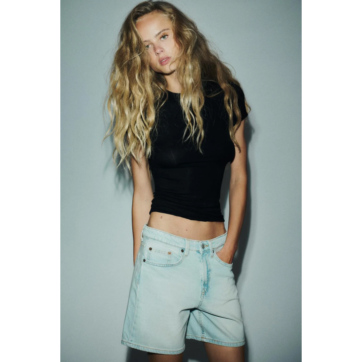 ДЖИНСОВЫЕ БЕРМУДЫ TRF СО СРЕДНЕЙ ПОСАДКОЙ