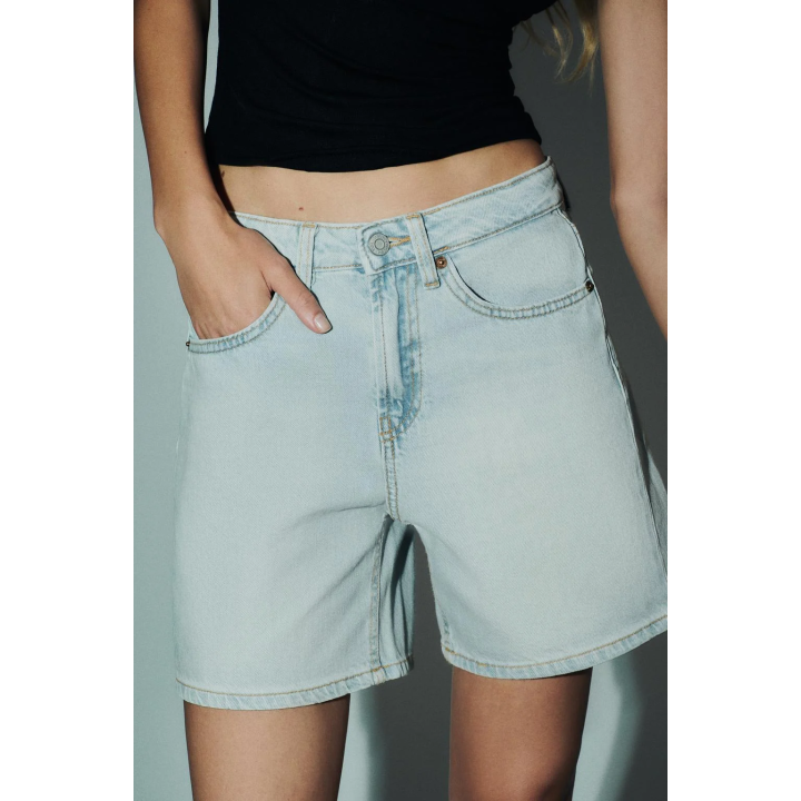 ДЖИНСОВЫЕ БЕРМУДЫ TRF СО СРЕДНЕЙ ПОСАДКОЙ