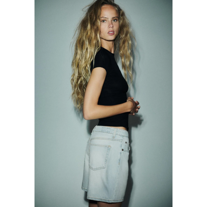 ДЖИНСОВЫЕ БЕРМУДЫ TRF СО СРЕДНЕЙ ПОСАДКОЙ