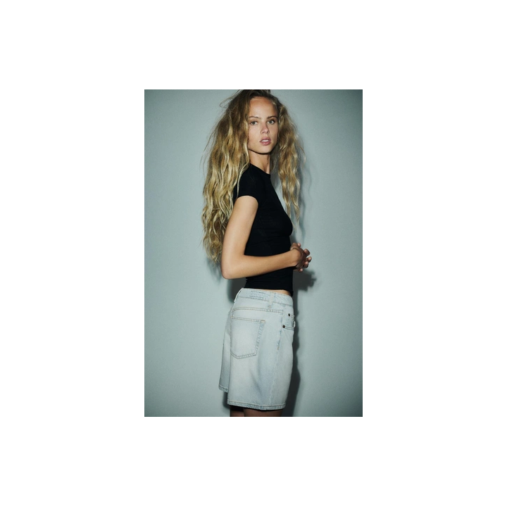 ДЖИНСОВЫЕ БЕРМУДЫ TRF СО СРЕДНЕЙ ПОСАДКОЙ