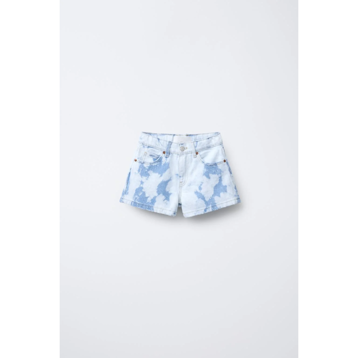 ДЖИНСОВЫЕ ШОРТЫ С ПРИНТОМ ТАЙ-ДАЙ