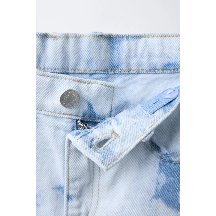 ДЖИНСОВЫЕ ШОРТЫ С ПРИНТОМ ТАЙ-ДАЙ