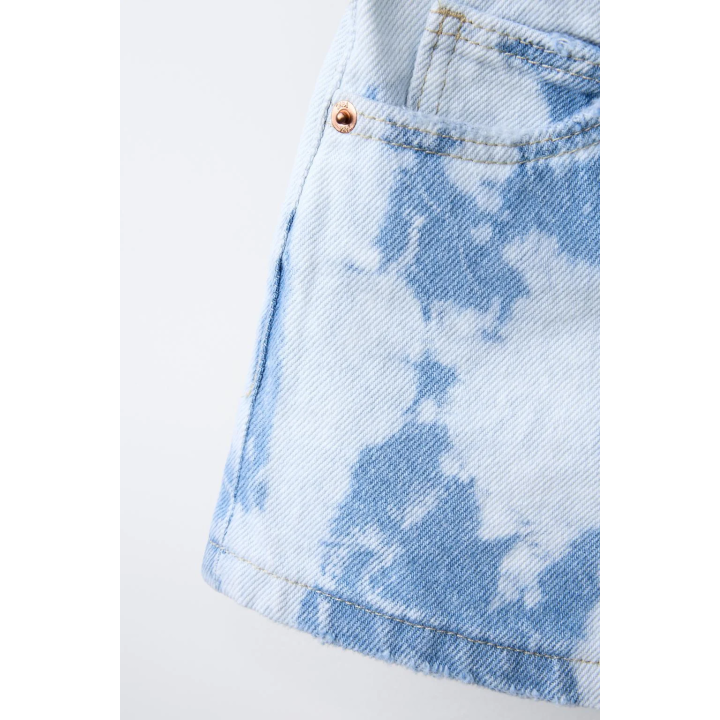 ДЖИНСОВЫЕ ШОРТЫ С ПРИНТОМ ТАЙ-ДАЙ