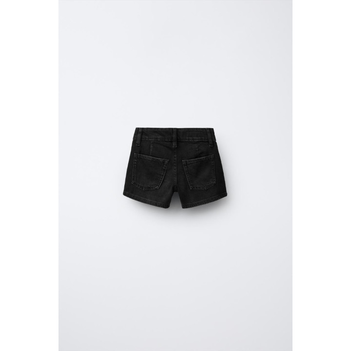 ДЖИНСОВАЯ ЮБКА-ШОРТЫ СО СКЛАДКАМИ