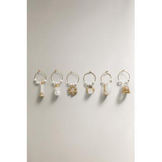 Набор блестящих стеклянных подвесок для рождественской елки (набор из 6 штук)