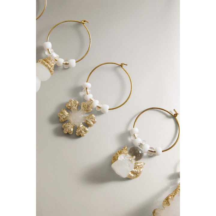 Набор блестящих стеклянных подвесок для рождественской елки (набор из 6 штук)