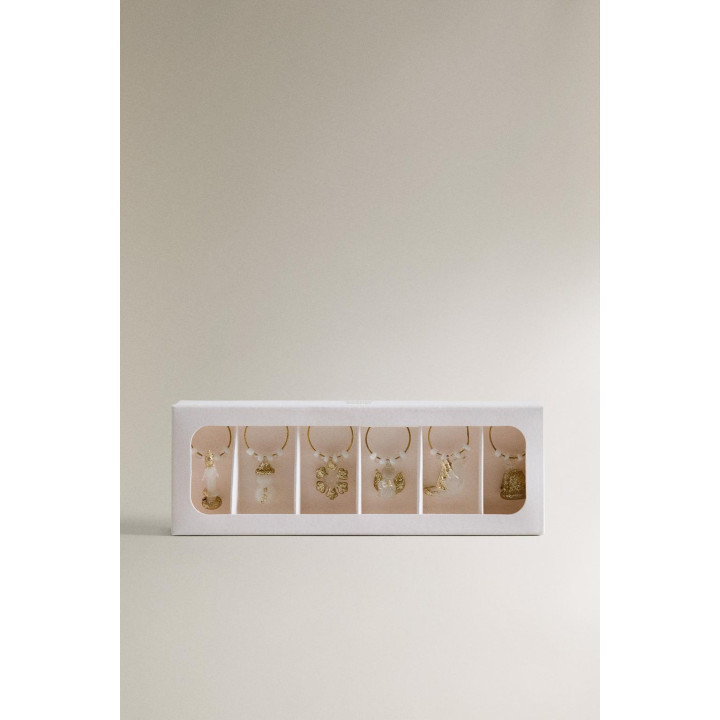 Набор блестящих стеклянных подвесок для рождественской елки (набор из 6 штук)