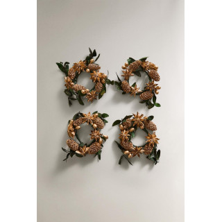 Набор блестящих рождественских кольцев для салфеток (набор из 4 штук)