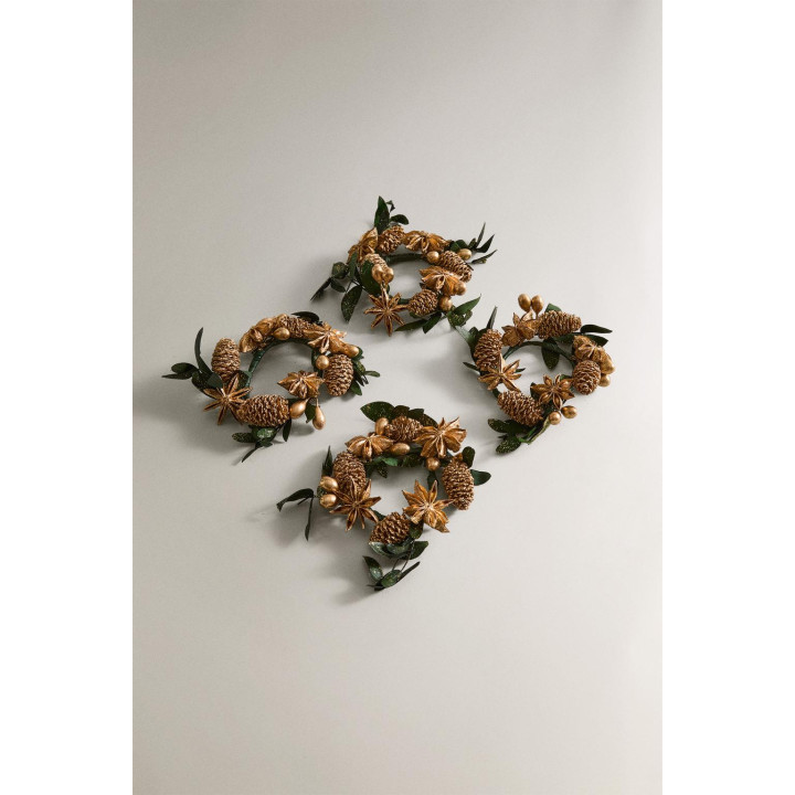 Набор блестящих рождественских кольцев для салфеток (набор из 4 штук)