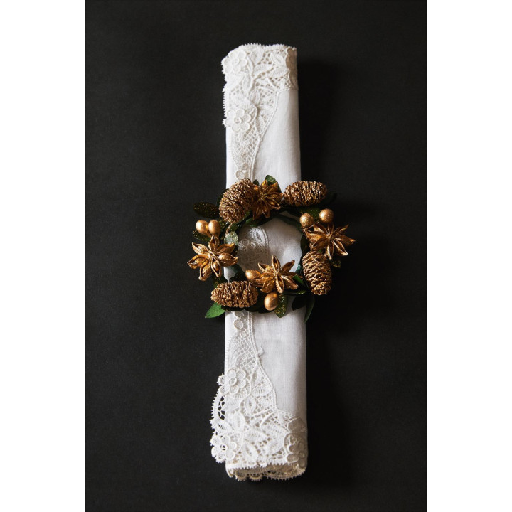 Набор блестящих рождественских кольцев для салфеток (набор из 4 штук)