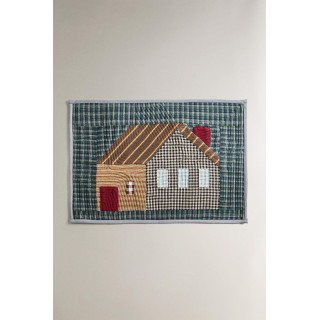 Подставка для посуды домик с лоскутным дизайном