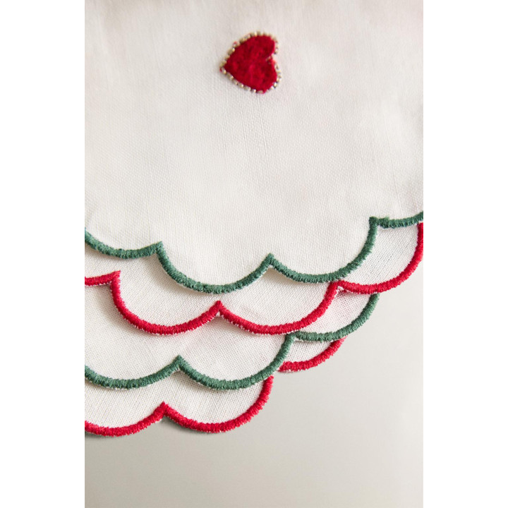 Набор вышитых рождественских подставок (набор из 4 штук)