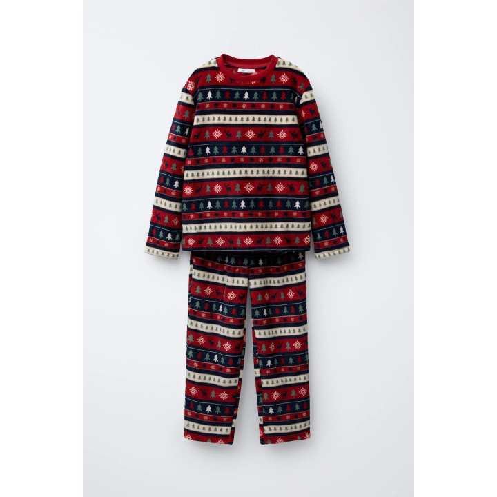 Пижама с деревом на мягкой ткани для возраста 6-14 лет