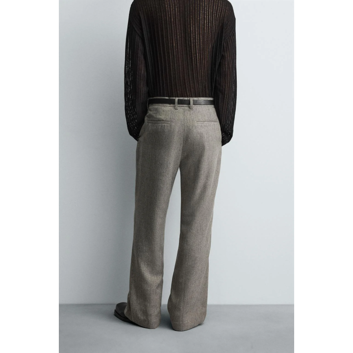 БРЮКИ FLARED FIT ИЗ РЕЛЬЕФНОЙ ТКАНИ