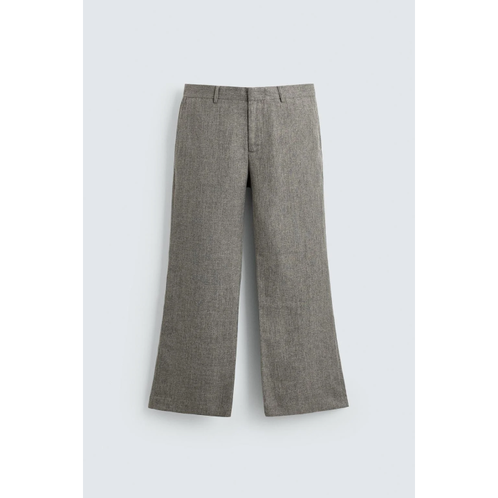 БРЮКИ FLARED FIT ИЗ РЕЛЬЕФНОЙ ТКАНИ