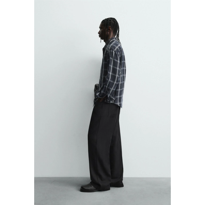 РУБАШКА СТРУЯЩЕГОСЯ ПОКРОЯ В КЛЕТКУ