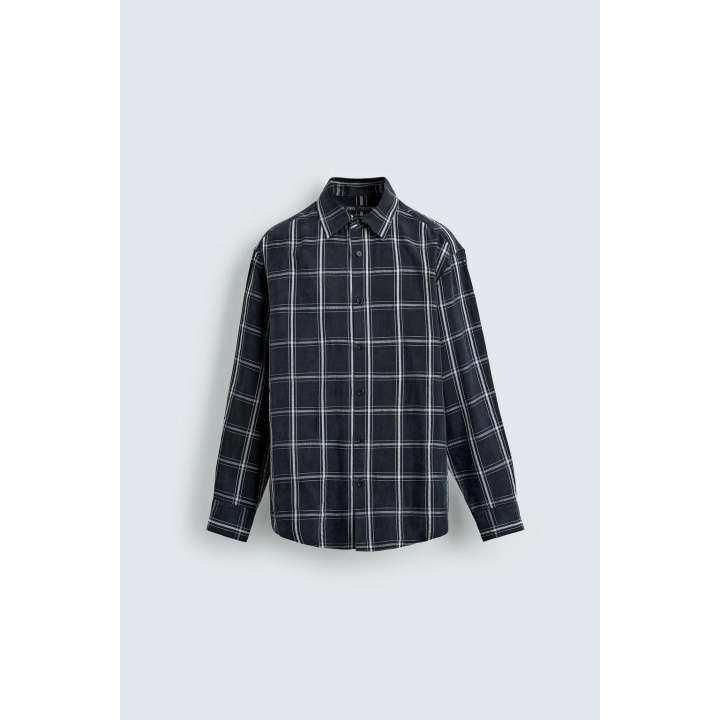 РУБАШКА СТРУЯЩЕГОСЯ ПОКРОЯ В КЛЕТКУ