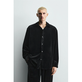 ВЕЛЬВЕТОВАЯ КУРТКА-РУБАШКА СВОБОДНОГО КРОЯ