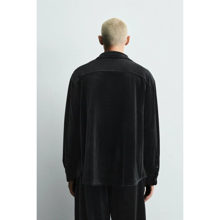 ВЕЛЬВЕТОВАЯ КУРТКА-РУБАШКА СВОБОДНОГО КРОЯ