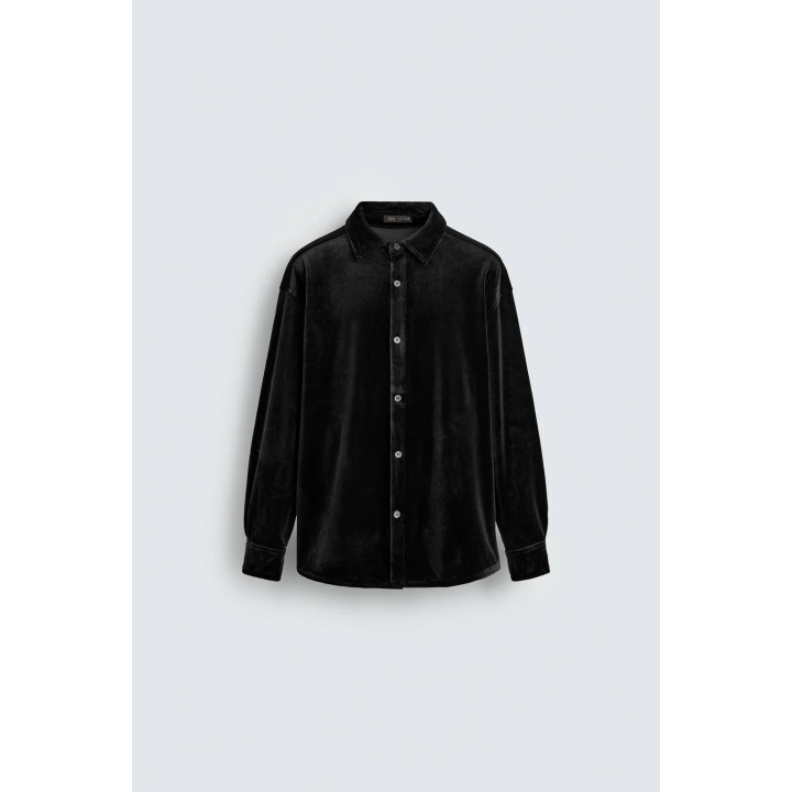 ВЕЛЬВЕТОВАЯ КУРТКА-РУБАШКА СВОБОДНОГО КРОЯ