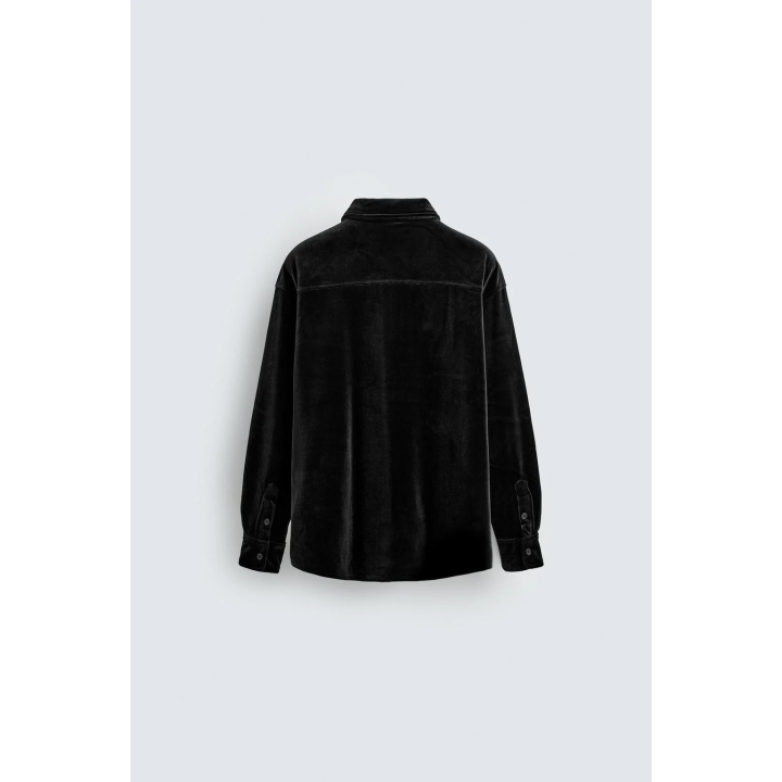 ВЕЛЬВЕТОВАЯ КУРТКА-РУБАШКА СВОБОДНОГО КРОЯ