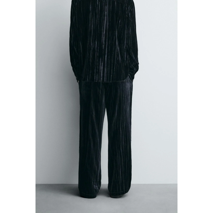 Брюки из вельвета с защипами