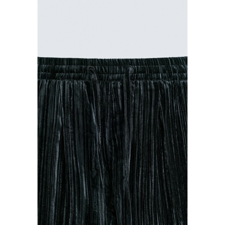 Брюки из вельвета с защипами