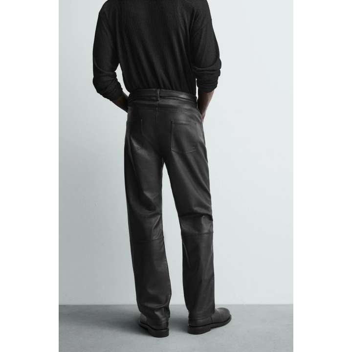 БРЮКИ STRAIGHT FIT ИЗ ИСКУССТВЕННОЙ КОЖИ