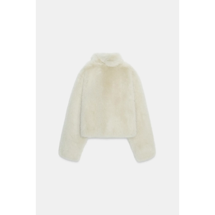 КОРОТКОЕ ПАЛЬТО ИЗ ИСКУССТВЕННОГО МЕХА С ЗАСТЕЖКАМИ-ТОГГЛ