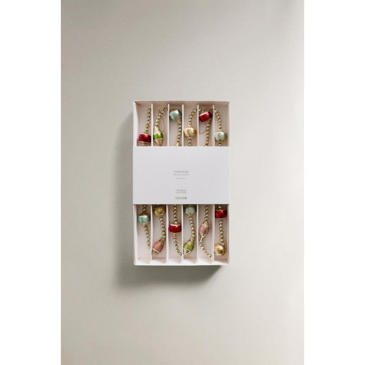 Гирлянда ретро-шаров на рождество