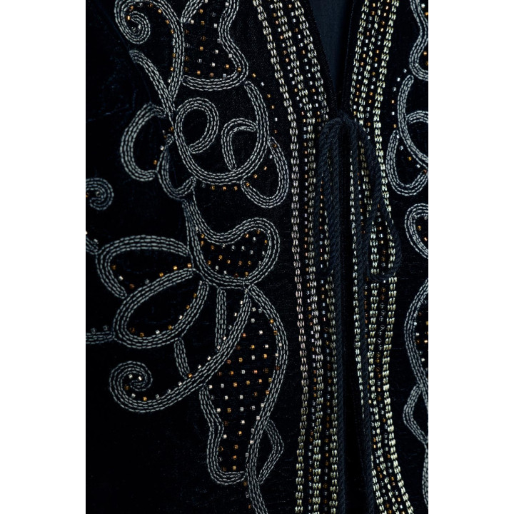 Жилет из вельвета с вышивкой zw collection