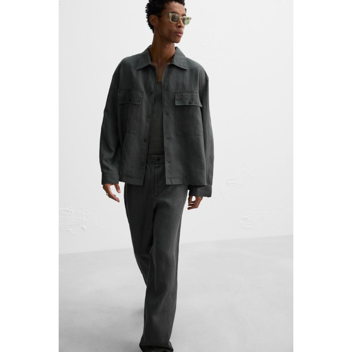 БРЮКИ СВОБОДНОГО КРОЯ ИЗ 100% КОНОПЛИ