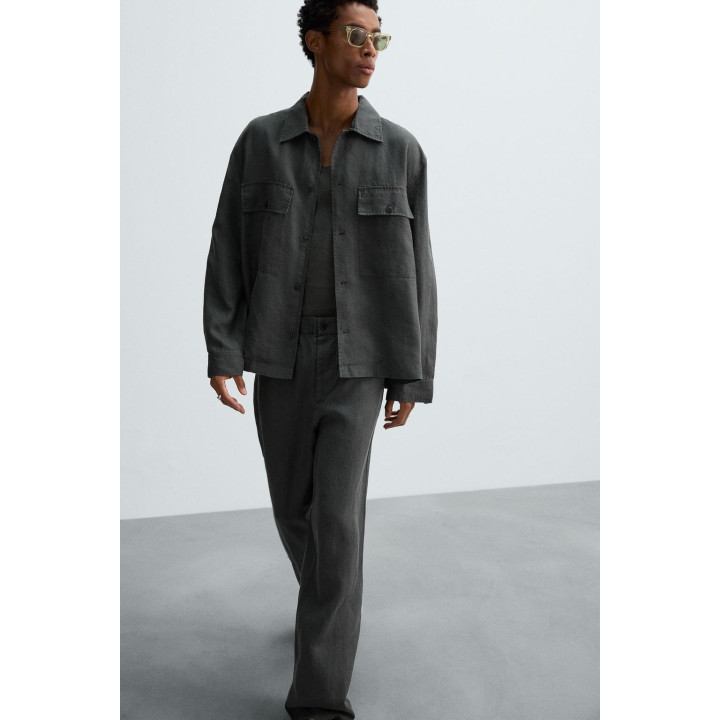 БРЮКИ СВОБОДНОГО КРОЯ ИЗ 100% КОНОПЛИ