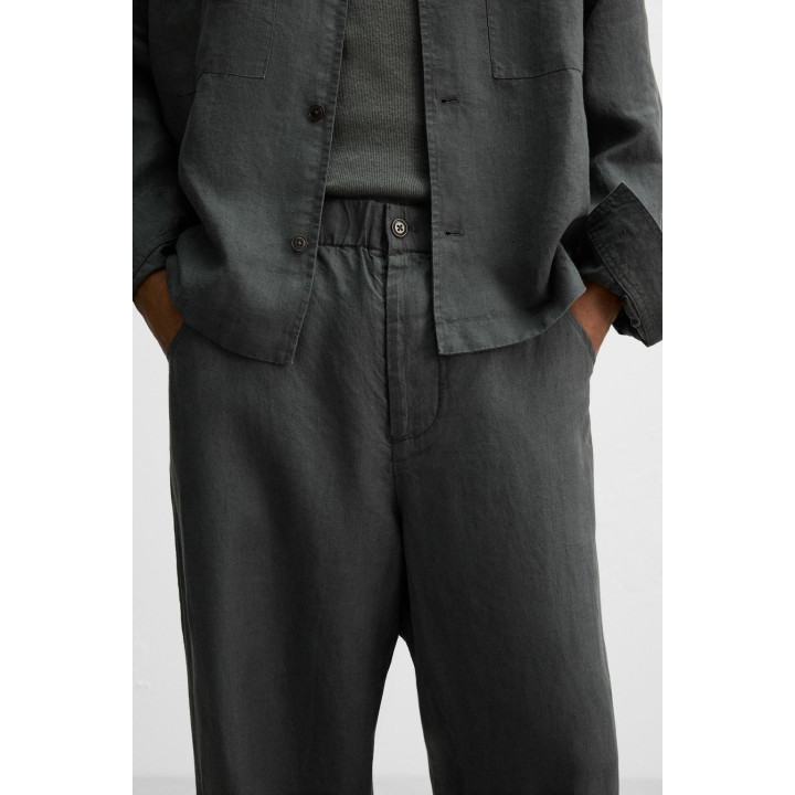 БРЮКИ СВОБОДНОГО КРОЯ ИЗ 100% КОНОПЛИ