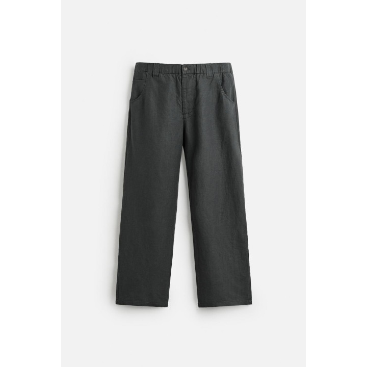 БРЮКИ СВОБОДНОГО КРОЯ ИЗ 100% КОНОПЛИ