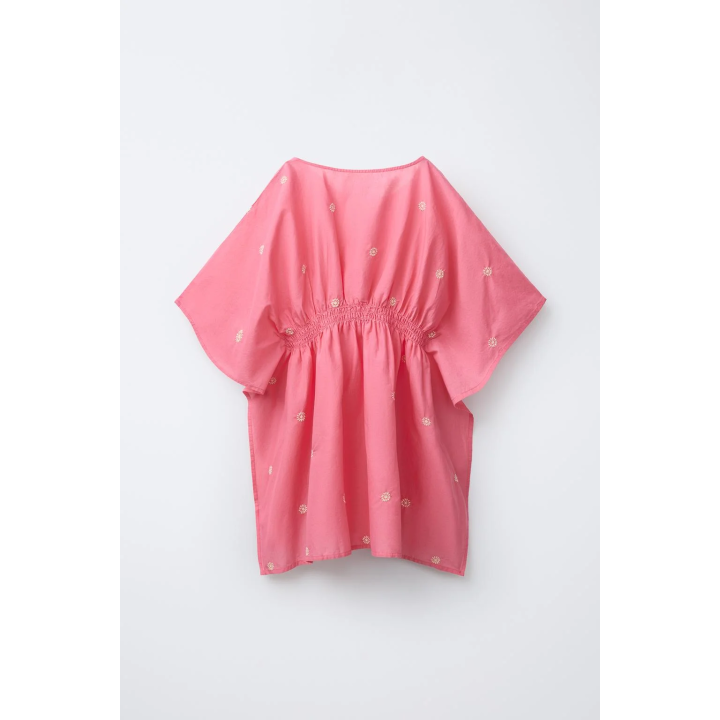 КАФТАН С ВЫШИВКОЙ И ЗЕРКАЛЬНЫМИ ДЕТАЛЯМИ