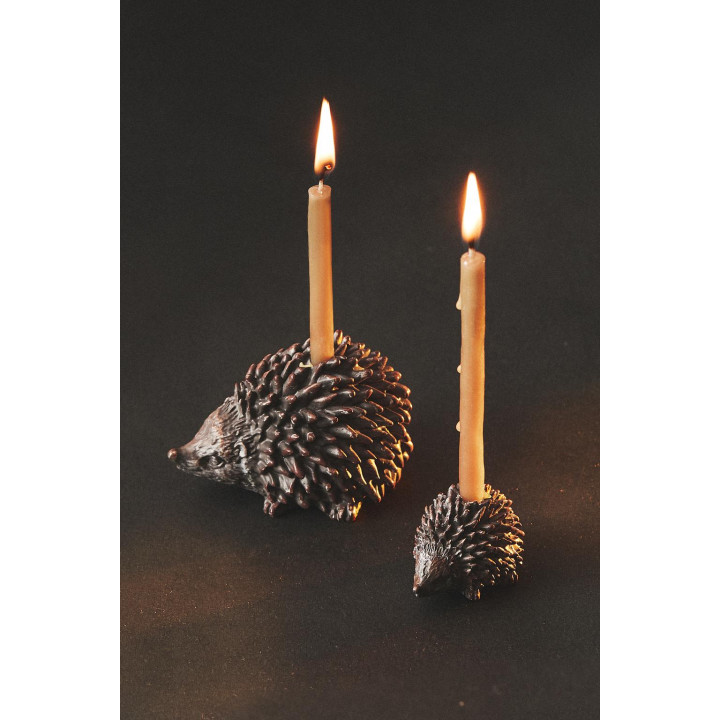 Рождественский подсвечник настенный с изображением ёжика