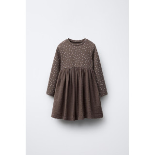 КОМБИНИРОВАННОЕ ПЛАТЬЕ В РУБЧИК С ЦВЕТОЧНЫМ ПРИНТОМ