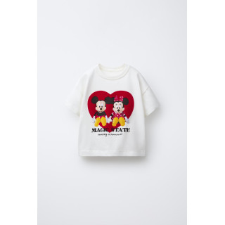 ФУТБОЛКА С РЕЛЬЕФНЫМ ПРИНТОМ MICKEY Y MINNIE MOUSE © DISNEY