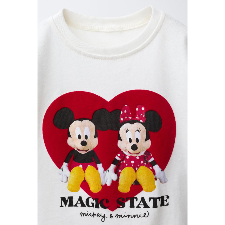 ФУТБОЛКА С РЕЛЬЕФНЫМ ПРИНТОМ MICKEY Y MINNIE MOUSE © DISNEY