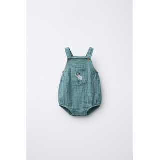 КОМБИНЕЗОН ТЕКСТУРНЫЙ С ВЫШИВКОЙ СЛОНА