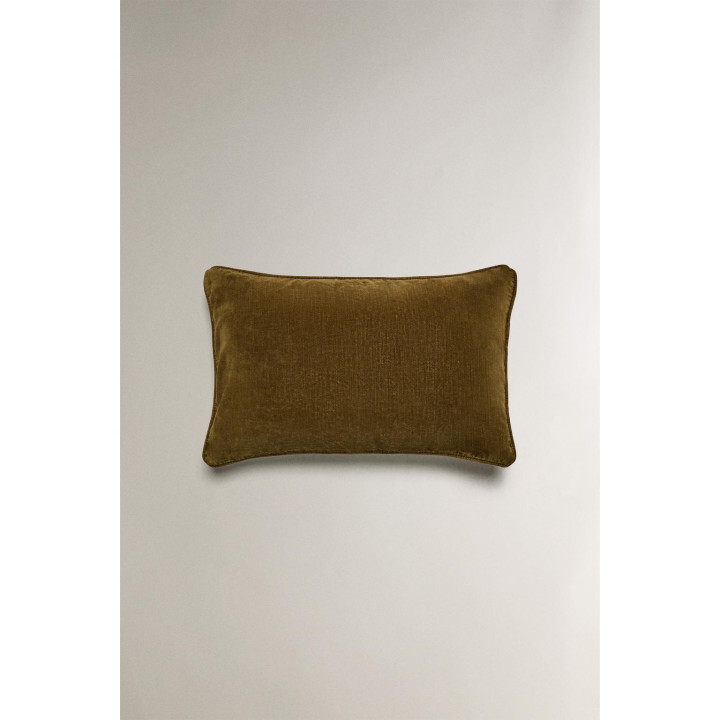 Зеленая вельветовая наволочка