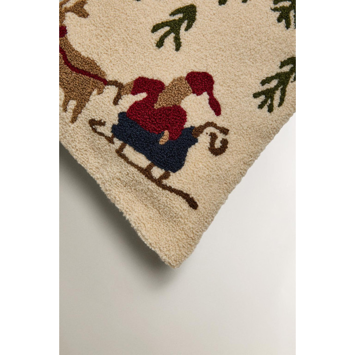 Наволочка подушки рождественский заснеженный дом