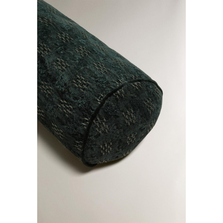 Декоративная валик-подушка с жаккардовым узором