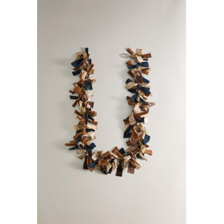 Рождественская тканевая гирлянда