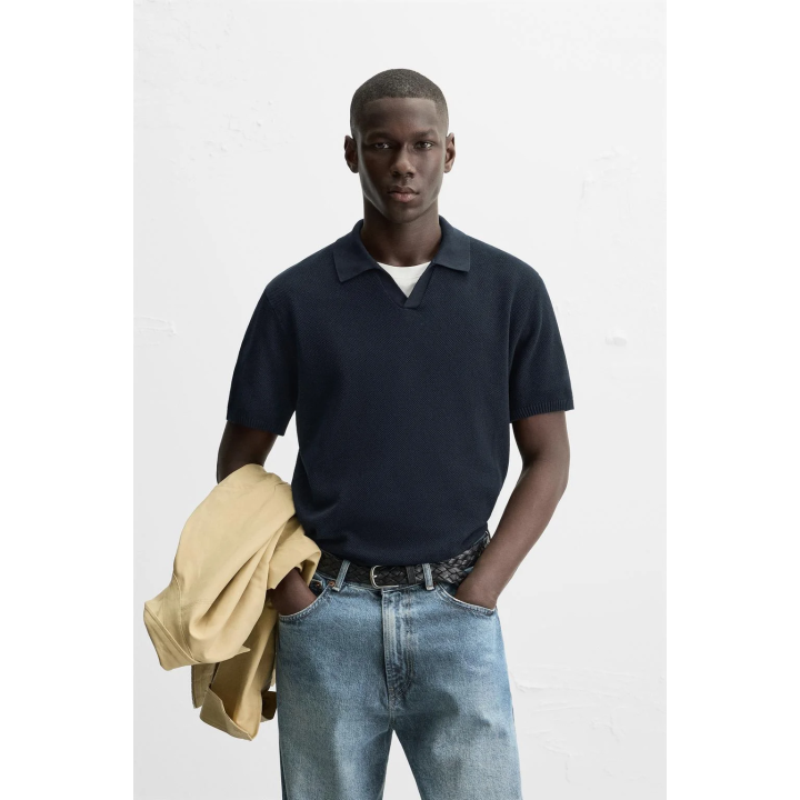 ПОЛО ИЗ РЕЛЬЕФНОГО ТРИКОТАЖА