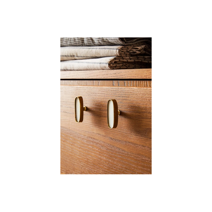 PACK OF OVAL MARBLE DOOR KNOBS (PACK OF 2)