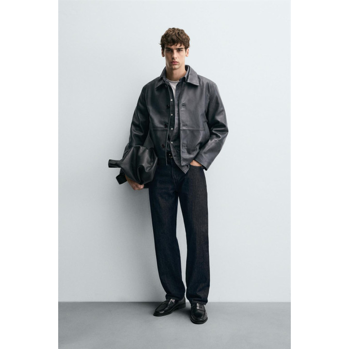 КОЖАНАЯ КУРТКА BOXY FIT